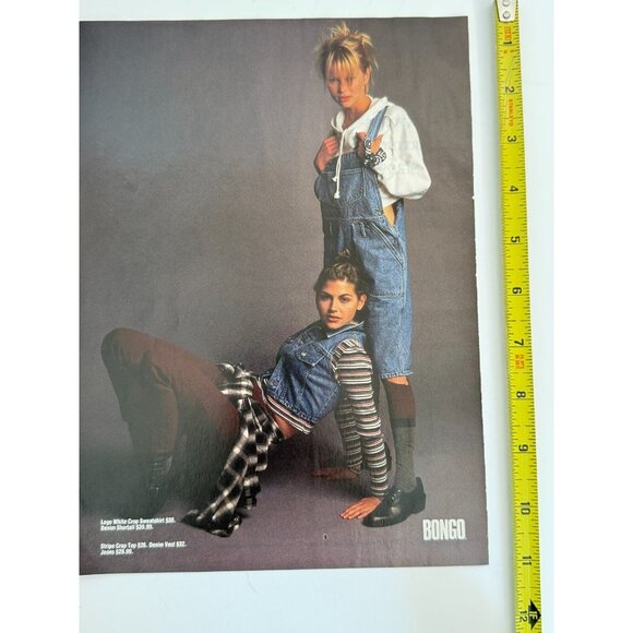 Vintage 1994 Bongo Denim School Girls Fashion JC Penney Advertisement Print Ad - Picture 2 of 2
